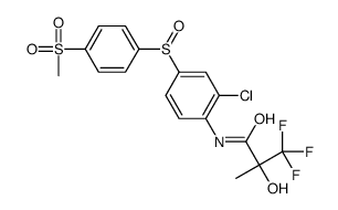 (2R)-N-(2-chloro-4-((4-(Methylsulfonyl)phenyl)sulfinyl)phenyl)-3,3,3-trifluoro-2-hydroxy-2-Methylpropanamide结构式