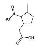 2-Carboxy-3-methyl-1-cyclopentaneacetic acid Structure