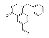 2-(BENZYLOXY)-5-FORMYLBENZOIC ACID METHYL ESTER Structure