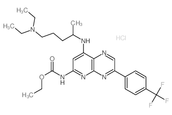 ethyl N-[7-(5-diethylaminopentan-2-ylamino)-3-[4-(trifluoromethyl)phenyl]-2,5,10-triazabicyclo[4.4.0]deca-1,3,5,7,9-pentaen-9-yl]carbamate picture