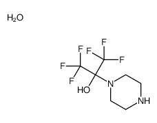 1,1,1,3,3,3-hexafluoro-2-piperazin-1-ylpropan-2-ol,hydrate结构式