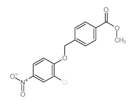 Benzoic acid,4-[(2-chloro-4-nitrophenoxy)methyl]-, methyl ester结构式