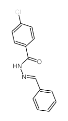 Benzoic acid,4-chloro-, 2-(phenylmethylene)hydrazide structure