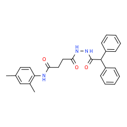 N-(2,4-dimethylphenyl)-4-[2-(diphenylacetyl)hydrazinyl]-4-oxobutanamide structure