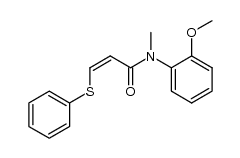 cis-N-(2-methoxyphenyl)-N-methyl-3-(phenylsulfanyl)acrylamide结构式