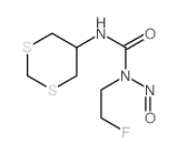 Urea, 1-(m-dithian-5-yl)-3-(2-fluoroethyl)-3-nitroso- Structure