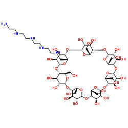 单-(6-四乙烯五胺-6-去氧)-β-环糊精结构式