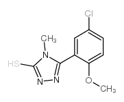 5-(5-氯-2-甲氧基苯基)-4-甲基-4H-1,2,4-噻唑-3-硫醇结构式