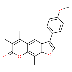 3-(4-methoxyphenyl)-5,6,9-trimethylfuro[3,2-g]chromen-7-one Structure