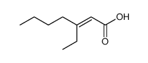 E-3-ethyl-2-heptenoic acid Structure