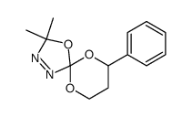 3,4-diaza-2,2-dimethyl-7-phenyl-1,6,10-trioxaspiro[5,4]dec-3-ene Structure