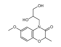 4-(2,3-dihydroxypropyl)-6-methoxy-2-methyl-1,4-benzoxazin-3-one结构式