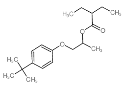 1-(4-tert-butylphenoxy)propan-2-yl 2-ethylbutanoate结构式