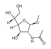 .beta.-D-Glucofuranoside, methyl 2-(acetylamino)-2-deoxy-结构式