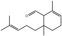 2,6-Dimethyl-6-(4-methyl-3-pentenyl)-2-cyclohexene-1-carbaldehyde structure