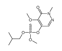 4-methoxy-5-[methoxy(2-methylpropoxy)phosphinothioyl]oxy-2-methylpyridazin-3-one Structure