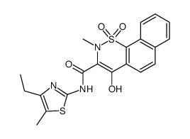 2-methyl-1,1,4-trioxo-1,2,3,4-tetrahydro-1λ6-naphtho[2,1-e][1,2]thiazine-3-carboxylic acid 4-ethyl-5-methyl-thiazol-2-ylamide Structure