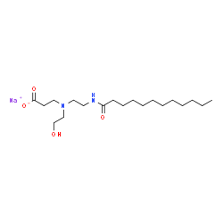 sodium N-(2-hydroxyethyl)-N-[2-[(1-oxododecyl)amino]ethyl]-beta-alaninate Structure