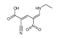 2-cyano-5-(ethylamino)-4-nitropenta-2,4-dienoic acid Structure