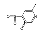 4-methyl-6-methylsulfonyl-1-oxidopyrimidin-1-ium结构式