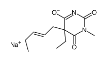 5-Ethyl-1-methyl-5-(2-pentenyl)-2-sodiooxy-4,6(1H,5H)-pyrimidinedione structure