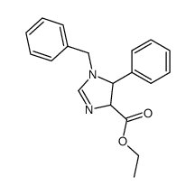 1-benzyl-5-phenyl-4,5-dihydro-1H-imidazole-4-carboxylic acid ethyl ester结构式