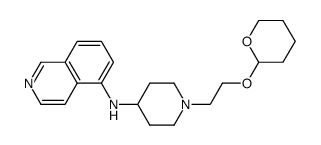1-[2-(tetrahydro-2H-pyranyloxy)ethyl]-4-(5-isoquinolyl)aminopiperidine结构式