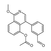 [4-(3-formylphenyl)-1-methoxyisoquinolin-5-yl] acetate结构式