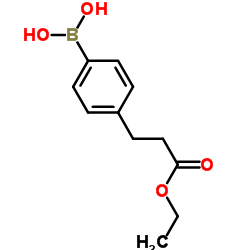 [4-(3-Ethoxy-3-oxopropyl)phenyl]boronic acid Structure