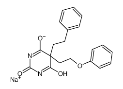 5-Phenethyl-5-(2-phenoxyethyl)-2-sodiooxy-4,6(1H,5H)-pyrimidinedione structure