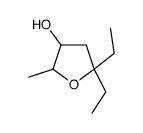 5,5-diethyl-2-methyloxolan-3-ol Structure