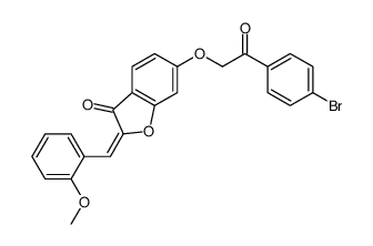 6-[2-(4-bromophenyl)-2-oxoethoxy]-2-[(2-methoxyphenyl)methylidene]-1-benzofuran-3-one结构式