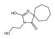 3-(2-hydroxyethyl)-1,3-diazaspiro[4.6]undecane-2,4-dione structure