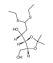 2-deoxy-4,5-O-isopropylidene-D-arabino-hexose diethyl dithioacetal Structure