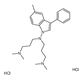 3-[3-(dimethylazaniumyl)propyl-(5-methyl-3-phenylindol-1-yl)amino]propyl-dimethylazanium,dichloride结构式