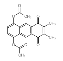 (4-acetyloxy-6,7-dimethyl-5,8-dioxo-anthracen-1-yl) acetate结构式