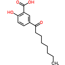 2-Hydroxy-5-octanoylbenzoic acid Structure