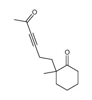 Cyclohexanone, 2-methyl-2-(5-oxo-3-hexynyl)- (9CI) structure