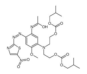 isobutyl 5-[5-acetamido-2-methoxy-4-[(5-nitrothiazol-2-yl)azo]phenyl]-12-methyl-9-oxo-2,8,10-trioxa-5-azatridecanoate Structure