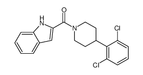 [4-(2,6-dichlorophenyl)piperidin-1-yl]-(1H-indol-2-yl)methanone结构式