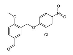 3-(2-CHLORO-4-NITRO-PHENOXYMETHYL)-4-METHOXY-BENZALDEHYDE结构式