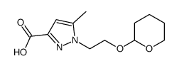 5-Methyl-1-[2-(tetrahydro-pyran-2-yloxy)ethyl]-1H-pyrazole-3-carboxylic acid Structure