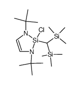 2-(Bis-trimethylsilanyl-methyl)-1,3-di-tert-butyl-2-chloro-2,3-dihydro-1H-[1,3,2]diazasilole Structure