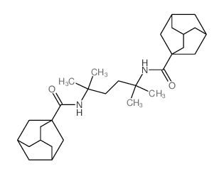 N-[5-(adamantane-1-carbonylamino)-2,5-dimethyl-hexan-2-yl]adamantane-1-carboxamide structure