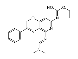 ethyl N-[5-[(E)-dimethylaminomethylideneamino]-3-phenyl-2H-pyrido[4,3-b][1,4]oxazin-7-yl]carbamate Structure