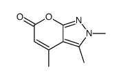 5,7,8-trimethyl-2-oxa-8,9-diazabicyclo[4.3.0]nona-4,6,9-trien-3-one结构式