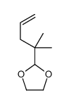 2-(2-methylpent-4-en-2-yl)-1,3-dioxolane结构式