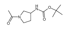 (R)-tert-butyl 1-acetylpyrrolidin-3-ylcarbamate Structure