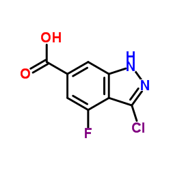 3-Chloro-4-fluoro-1H-indazole-6-carboxylic acid Structure