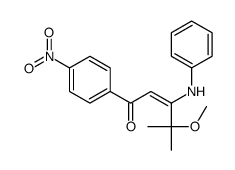 3-anilino-4-methoxy-4-methyl-1-(4-nitrophenyl)pent-2-en-1-one结构式